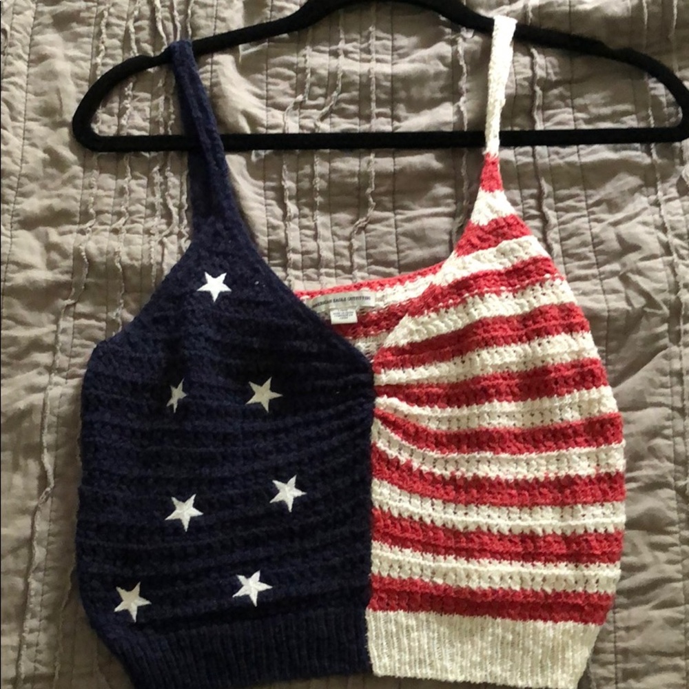 Crop top american flag